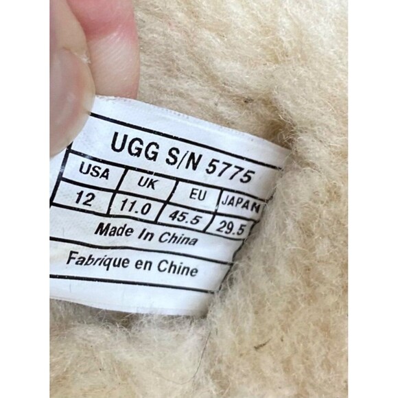Ugg Men\'s Size 12 Taupe Suede Shearling Lined Slippers House Shoes Casual Comfy main image 6